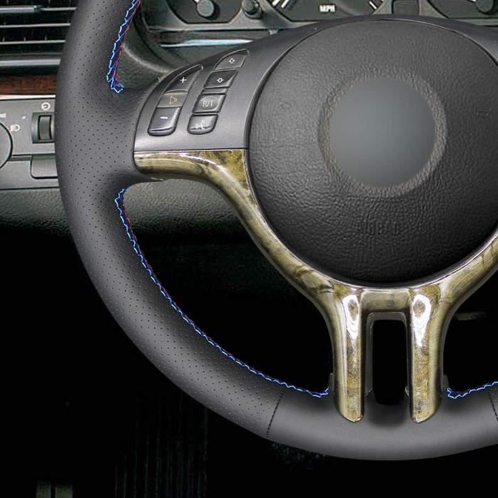 MEWANT Alcantara Stuurhoes voor BMW 3 Serie E46 E46/5 2000 2001 2002 2003 2001 2005 / X5 E53 2000-2001/ stuurwielen accessoires voor 323Ci 325Ci 330Ci 325i 325xi 325iT 330i 330xi