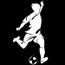 Sticker Sport Joueur De Football Foot Et Son Ballon 40x22 Cm Blanc Foot008 Cdiscount Maison