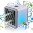 Rafraîchisseur d'air portable - PZCC - 3 en 1 - 486 m³/h - 60W - Violet - 3 vitesses - Silencieux - USB - 650 ml