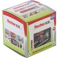 FISCHER - Cheville tous matériaux DuoPower 8x40 mm avec vis - Boîte de 50-0