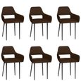 Moderne- Lot de 6 Chaise de salle à manger Fauteuils de cuisine contemporain 54 x 52,5 x 79,5 cm (l x P x H)chaises de salon - -0