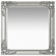 #70212 Miroir mural Style baroque - Miroir pour Salle de bain Salon Chambre 60x60 cm Argenté Meuble©-0