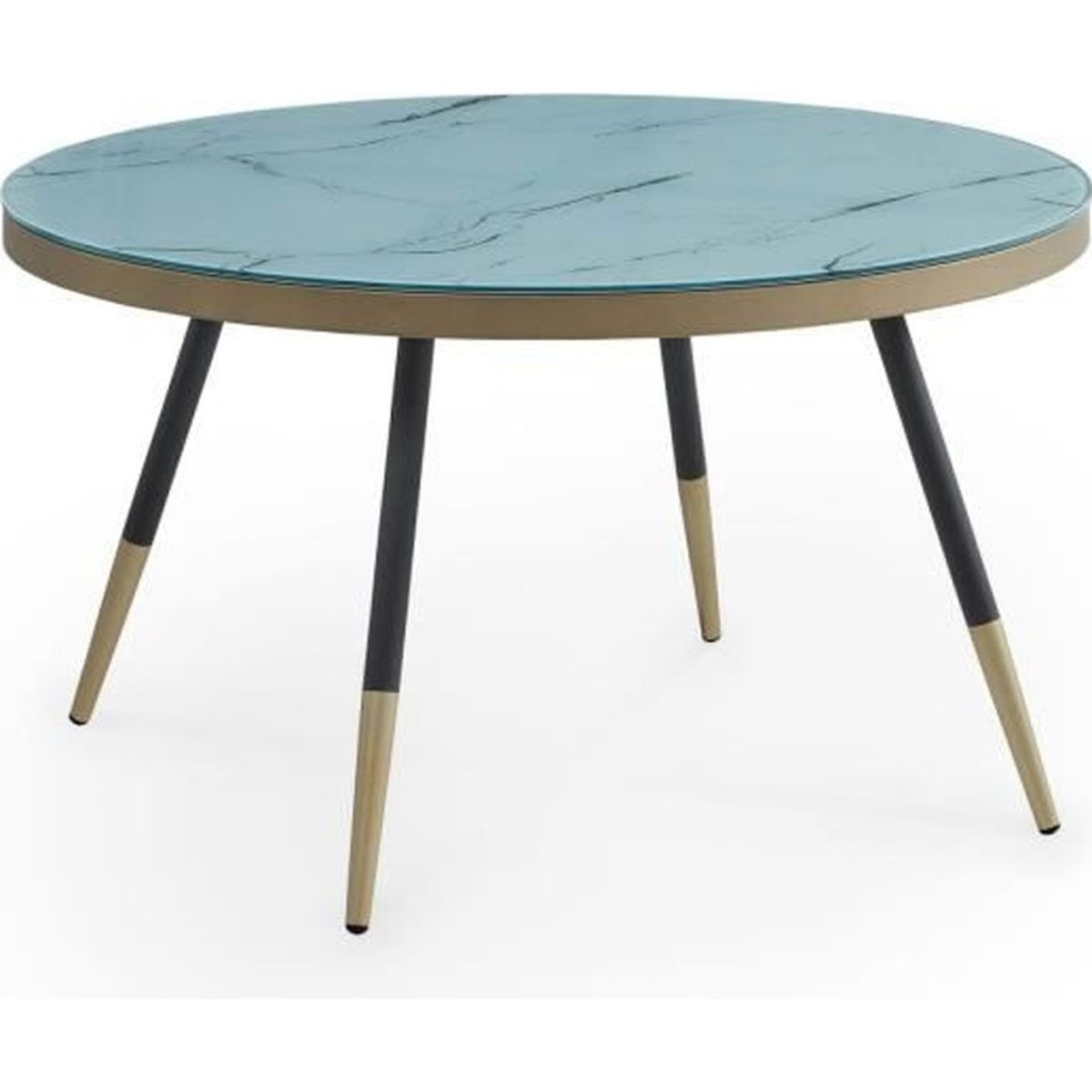 Table Basse Ronde En Verre Imitation Marbre Achat Vente Table