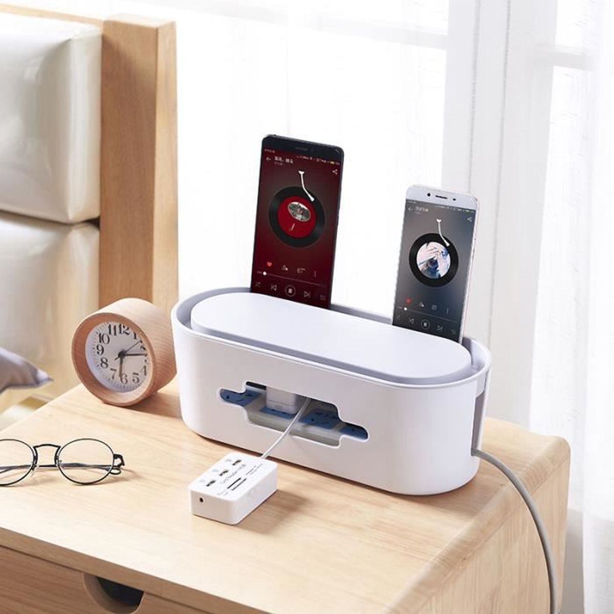 photo Boite Cache Cable boite de rangement pour cables boite