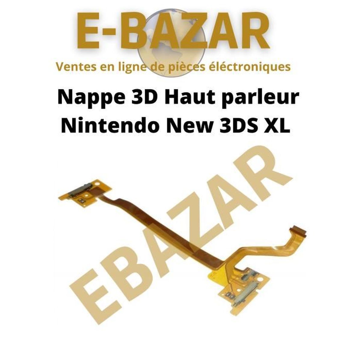 Nappe flexible Haut parleur + Réglage 3D pour Nintendo New 3DS XL EBAZAR Doré Jaune