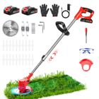 TANBABY Débroussailleuse Sans Fil - Puissante - 800W - 2 Batteries 21V - Longueur Réglable 88-125cm - 3 Lames