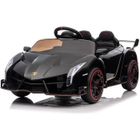 LALAHO Voiture électrique Lamborghini 12V/4,5 Ah, 3 vitesses, avec télécommande 2.4 G, pour enfants de 3 à 6 Ans Noir