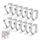 JINZDASU Pinces à Nappe - Acier Inoxydable - Ensemble de 12 - Antiglissant - 4cm - Réutilisables