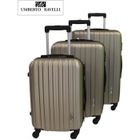 Set de 3 valises - Umberto Ravelli - Champagne - Coque rigide ABS - 4 roulettes silencieuses - 20/24/28 pouces
