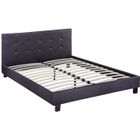 HABITAT ET JARDIN Lit double en pvc "Julia" - 140 x 190 cm - Noir