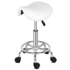 ENF1TROUV Tabouret Roulette Barre pneumatique en cuir semi-PU, Tabouret coiffeuse Siège rembourré pivotant rotatif 360 Tabouret reglable