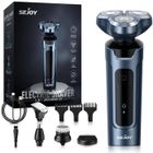 SEJOY Rasoir Électrique Hommes 3D Flottante Rechargeable 5 En 1 Tondeuse Barbe & Nez, Brosse de Nettoyage de Visage, IPX7 Étanche