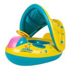 Flotteur Anneau De Natation Gonflable Bébé - VODOOL - Avec Haut-Parleurs Et Auvent - Bleu - 3 ans+