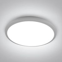 Plafonnier LED Moderne pour Salon, Chambre, Salle de Bain, 24W 6000K, Étanche IP54, Blanc, Ø30.cm [Classe énergétique E]