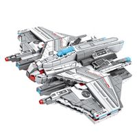 Reobrix - Modèle de vaisseau de guerre futuriste de la série Lagrange, jeu de construction intellectuel pour garçons.