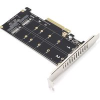 ciciglow Adaptateur PCIE Double SSD M.2 NVMe vers Carte D'extension de Lecteur de Convertisseur de Disque Dur PCIE X8 M Keyph45