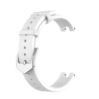 Bracelet en cuir blanc pour montre connectée Garmin Lily - Remplacement de montre en cuir de couleur massif