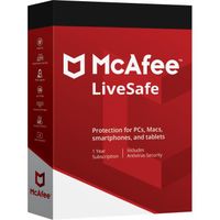 McAfee LiveSafe | Appareils illimités | 1 An - PC-Mac-Android-iOS | Téléchargement