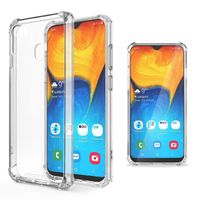 Moozy Coque Silicone Transparente pour Samsung A20, A30 - Anti Choc Crystal Clear Case Cover Étui de Flexible Souple TPU