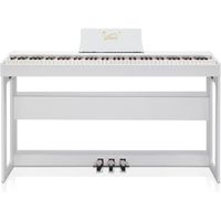 Glarry GDP-104/A-815 clavier à marteaux standard 88 touches, sans housse, sans banc de piano, piano électrique blanc