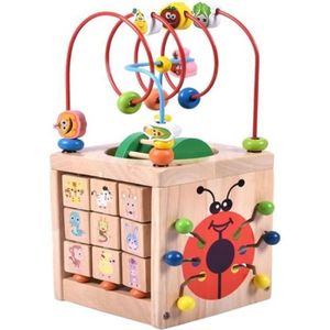 JEU D'APPRENTISSAGE Jeu En Bois - Acwenie - Perle Labyrinthe - Compact Et Multifonctionnel - 2 Ans Et Plus