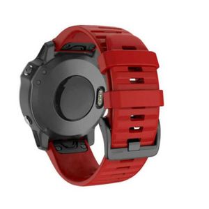 BRACELET MONTRE CONNEC. rouge 22mm-Bracelet pour Garmin Fenix  Silicone mo