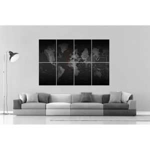 Carte Du Monde Map Of The World On Hands Wall Art Poster