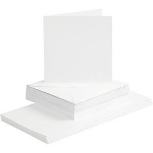 Enveloppe blanche carrée 15x15 cm | Haute qualité | Lot de 100 enveloppes  blanches carrées pour mariage, anniversaire, cadeau[S104]