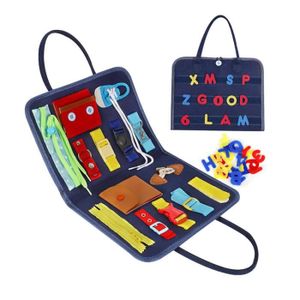 JEU D'APPRENTISSAGE Busy Board pour Enfants Montessori Jeux pour Apprendre La Motricité Fine Enfants Cadeaux Portable Tableau Sensoriel De Jeu pour