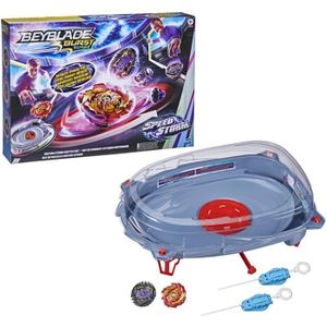 FIGURINE - PERSONNAGE Set de combat Beyblade Burst Speedstorm Motor Strike - arène Beystadium - 2 toupies et 2 lanceurs