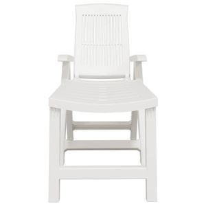 CHAISE LONGUE Chaise longue blanc plastique Mothinessto LY0058