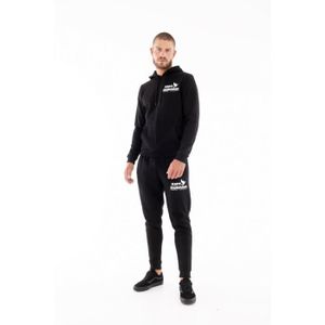 Ensemble Jogging Homme  Coton Molletonné, Capuche, Manches Longues Couleur  Noir Taille (38-40)