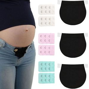 Drfeify Ceinture de grossesse ajustable pour extenseur de pantalon