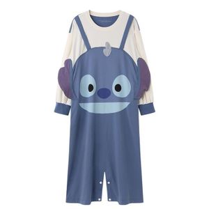 PYJAMA Pyjama Chemise de nuit pour Femme Bleu, longue jupe et pantalon 2 en 1 pour Intérieur et extérieur , S-XXL