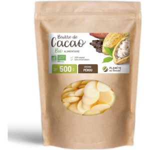 CHOCOLAT PÂTISSIER Beurre de Cacao Bio en pastilles – 500g