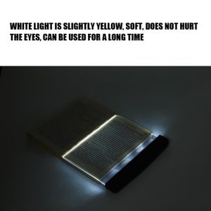 1 tablette noire lecture livre lumiere lit de nuit lecture livre LED  transparent pleine page eclairage tableau de bord panneau lumineux sans fil  (batterie non incluse)