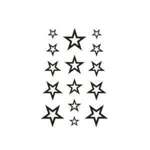 Tatouage Temporairetatouage éphémère étoile Noir Pour Homme Femme Enfant Temporary Tattoo Waterproof Pour Bras Main