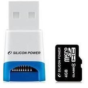 Silicon Power SP004GBSTH004V81 Class4 4GB microSDHC Speicherkarte
