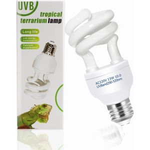 ÉCLAIRAGE 13W Ampoule UVA UVB 10.0 pour Reptiles, E27 Lamp U