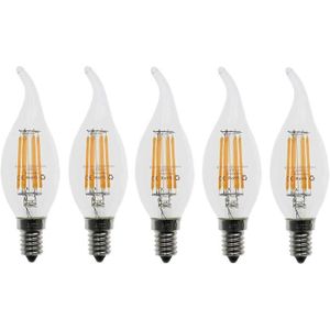 AMPOULE - LED Pack d'ampoules à filament LED E14 6W, bougie à fl