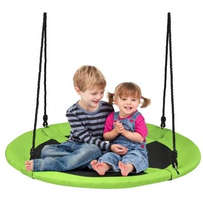 Balançoire Nid D’oiseau Ronde 100 Cm – Tissu Oxford, Corde Réglable, Charge 100 Kg – Pour Enfants Et Adultes