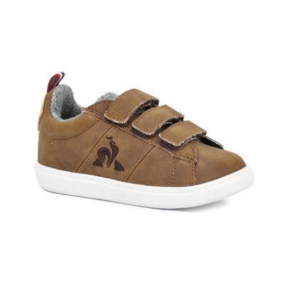 Baskets bébé LE COQ SPORTIF COURTCLASSIC INF HIVER en cuir Marron