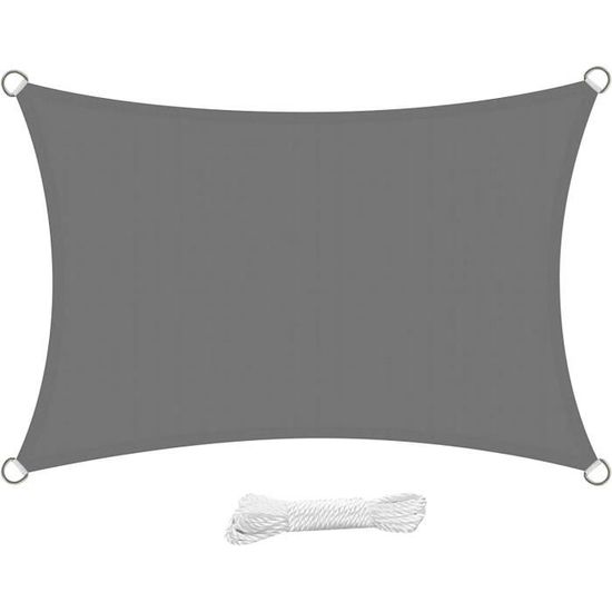 CYY 13x16ft/4x5m Rectangulaire Filet D'ombrage,80% Aluminet Réfléchissant Résistant Aux UV Toile D'ombrage/Imperméable Durable,Pergola Terrasse Extérieur(Argent