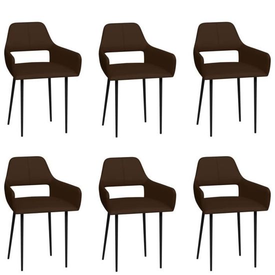 Moderne- Lot de 6 Chaise de salle à manger Fauteuils de cuisine contemporain 54 x 52,5 x 79,5 cm (l x P x H)chaises de salon - 