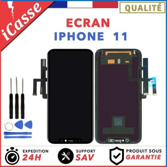 Icasse Ecran pour iPhone 11 Pro Max vitre tactile sur CHASSIS + outils