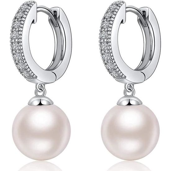 Boucles D'oreilles Argent 925 YADOCA - 3 Paires Hypoallergéniques - Zirconium, Style Créole