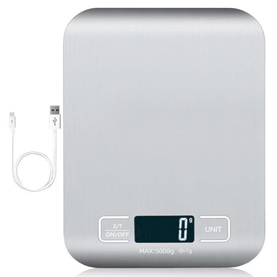 Balance De Cuisine Numérique Letron - 10kg - Précision 1g - Ecran LCD - 6 Unités - Blanc