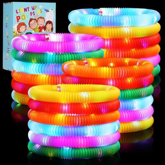 Mikulala 6 Pack Pop Tubes Lumineux Fidget Jouets Sensoriels De Tuyau