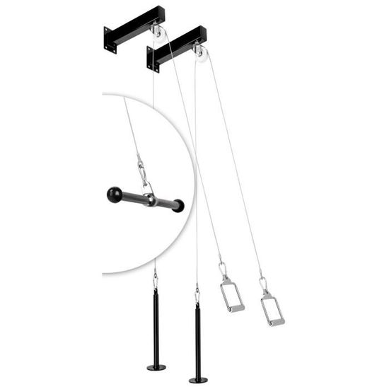 Poulie De Guidage Câble IRSCorp Réglable Avec Mousqueton - Pour Rails Intérieurs/Extérieurs, Chantier - 12
