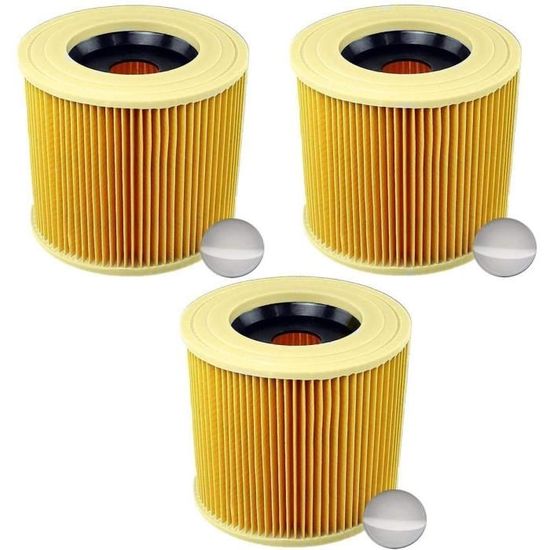 2x Cartouche Filtre Cartouche Aspirateur Filtre pour Kärcher WD3 Premium  WD2 WD3 WD3 MV3 WD3P Kit d'Extension remplace 6.414-552. - Cdiscount Maison